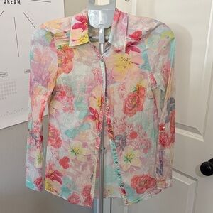 Floral Pastel Button Down Shirt